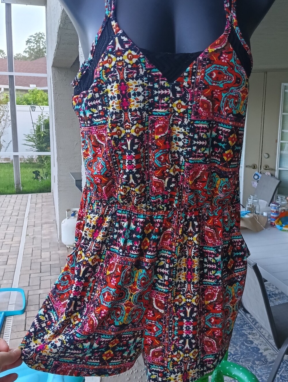 Target colorful abstract print romper